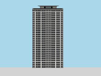 Modern Residential Building High-rise Residential Building 3d model