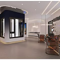 Window Door Showroom Interior With Glass Displays Seating And Modern Design