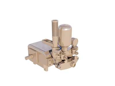 Heavy Duty Industrial Equipment With Hydraulic Tank Square Base And Control Valves 3d model