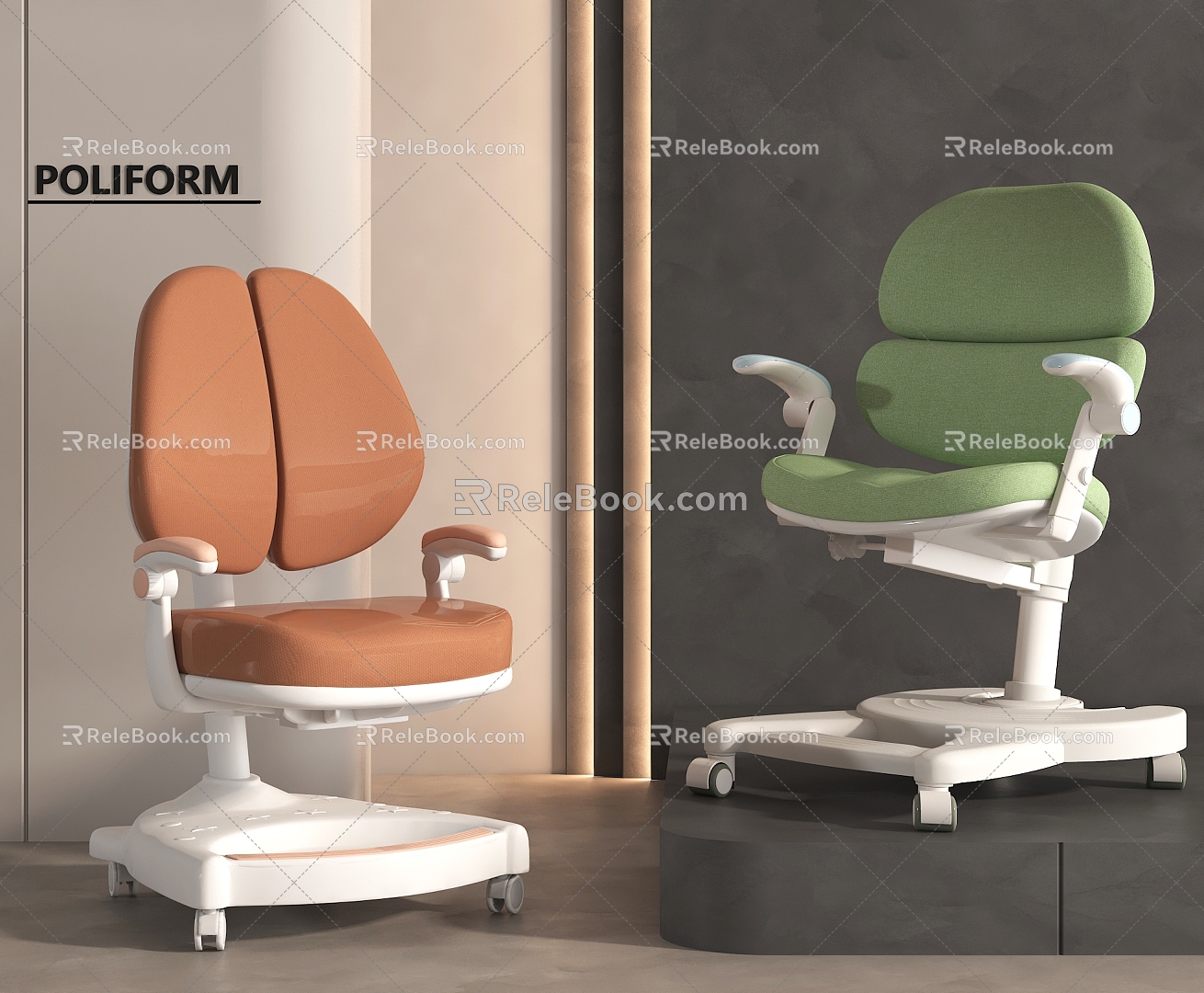 Children's Chair Learning Chair Lifting Chair Ergonomic Chair 3d model