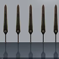 Five Decorative Metal Swing Door Handles With Polished Surface And Classic Design