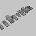 Various Types of Colorful Cars and Vehicles Displayed in a Row