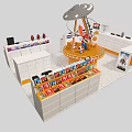 Modern Digital Store Interior Design With Display Stands Electronics And Cabinets 3d model