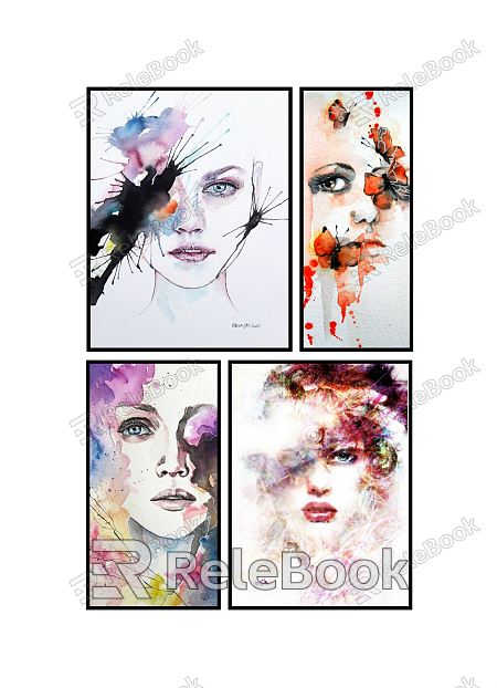 Modern Figure Painting Figure Decorative Painting Hanging Painting Illustration Stamps model