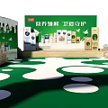 Weihua Hu Ecological Environment Exhibition Booth Design With Green Elements And Layout 3d model