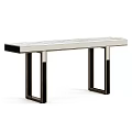 Modern Console Table With Marble Top And Metal Frame For Entryway Decor 3d model