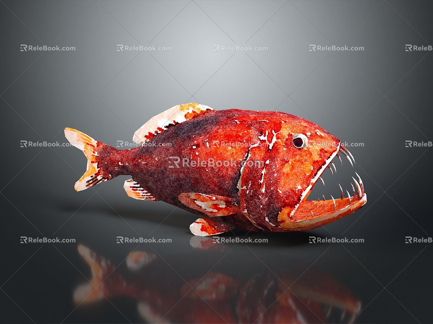 Fish Marine Animals Deep Sea Fish Angler Cartoon Fish 3d model