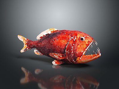 Fish Marine Animals Deep Sea Fish Angler Cartoon Fish 3d model