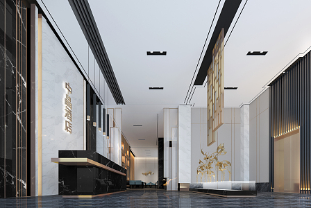 Modern Hall 3d model