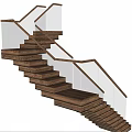 Modern Staircase Design With Wooden Steps And White Handrails Interior