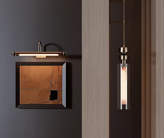 Modern long strip wall lamp decorative wall lamp metal wall lamp mural wall lamp mirror front wall lamp 3d model