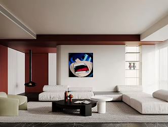 modern living room 3d model