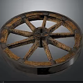 Vintage Wooden Car Wheel Featuring Rustic Spoke Design For Classic Automobiles