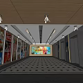 modern elevator hall 3d model