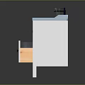 Fresh Food Ingredients In Modern Open Kitchen With Cooking Counter And Storage