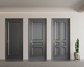 Home door single door 3d model