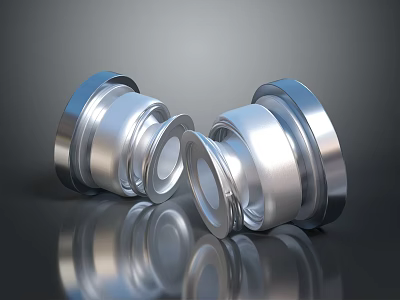 Durable Industrial Hardware Tools Stainless Steel Bearings With Polished Silver Surface 3d model