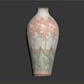 Ceramic Style Vase Cherry Blossom Pattern Chinese Vase Decorative Vase Ceramic Utensils Outdoor Items