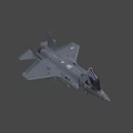 Gray Military Fighter Jet With Open Canopy And Visible Landing Gear Emblems