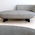 Modern chaise longue fabric shaped sofa 3d model