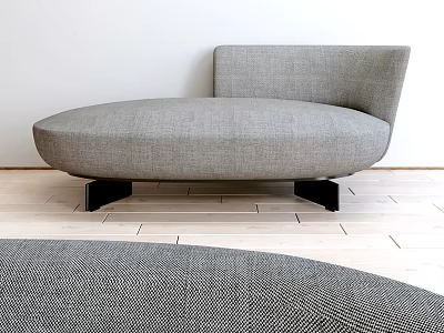 Modern chaise longue fabric shaped sofa 3d model