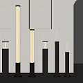 Modern Floor Lamps With Sleek Design And Various Heights In Minimalist Interior