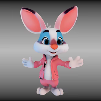 Cartoon Rabbit 3d model