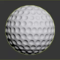 White Golf Ball With Dimples On Dark Background For Sports Equipment