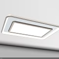Modern Ceiling Lights With Rectangular Circular And Square Shapes White Frame Illuminated Sleek Design 3d model