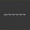 Six Spark Plugs With Silver Metal Black Tops Blue Stripes Neatly Arranged With Reflections
