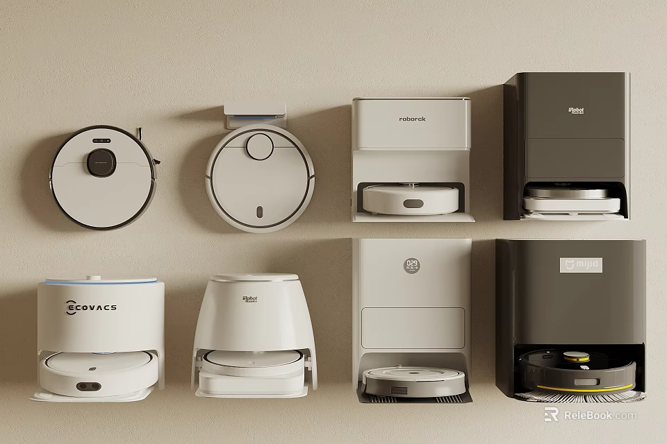 Smart Cleaning Devices In Various Styles And Designs 3d model 