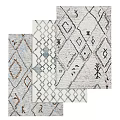 Square Rugs With Geometric Patterns In Neutral Tones For Stylish Home Decor 3d model
