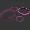 Wood and Stone Decorative Rings with Natural Texture in Various Sizes