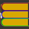 Stack of Vibrant Colorful Books Strapped with Yellow Belt in Red Blue Green