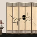 new chinese style screen 3d model