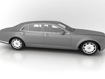 Luxury Gray Sedan With Elegant Exterior Design And White Alloy Wheels 3d model