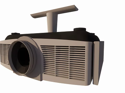Projection Monitoring Device with Front Lens Heat Vents and Top Handle Design 3d model