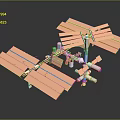 Advanced Satellite Equipment Featuring Solar Panels Mechanical Arms And Connecting Structures 3d model