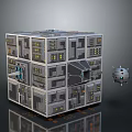 Geometry Science Fiction Rubik's Cube Energy Ball Geometry Sacred Geometry Modeling 3d model