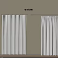 Elegant Modern White Curtains With Metal Rod For Home Interior Design