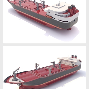 modern ship tanker large ship 3d model