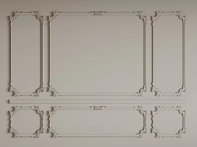 French plaster line PU lines carved lines 3d model