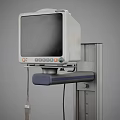 Medical Monitor With Display Screen Stand Cables And Storage Basket