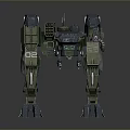 Sci Fi Mecha Character Four Legged Robot With Teal And Gray Mechanical Structure Number 03 3d model