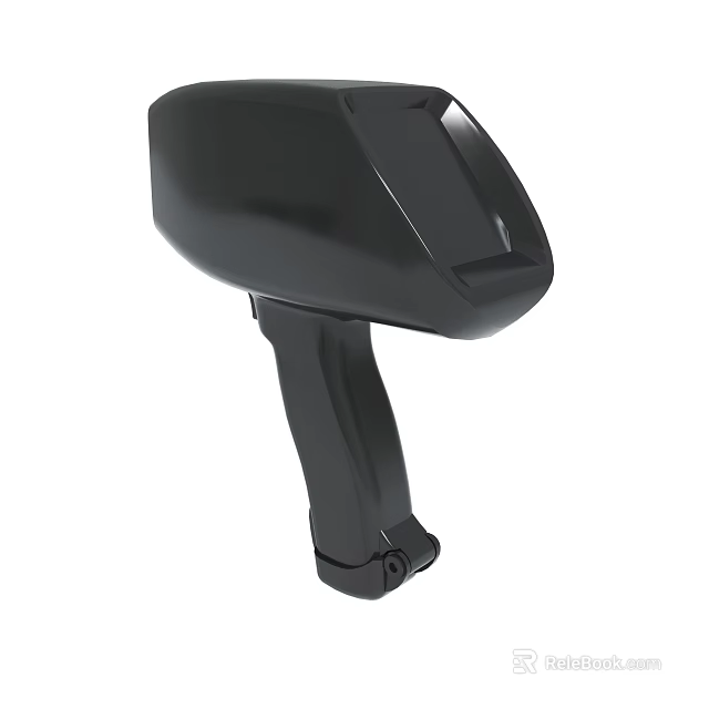 Black Handheld Scanner Device With Ergonomic Handle And Modern Design 3d model 