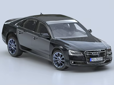 Black Audi Luxury Sedan Featuring Modern Exterior Design And Alloy Wheels 3d model