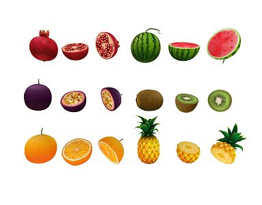 Modern fruit 3d model