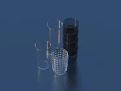 Glass Cup Wine Cup Kitchen Utensils Life Supplies 3d model