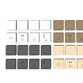 Modern socket socket combination 3d model