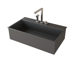 Modern kitchen sink vegetable basin kitchen single sink 3d model